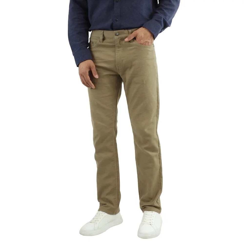 JACHS Men's 5-Pocket Chino Pant Straight Fit Stretch Flex Waist 32x34‎ - Picture 3 of 3